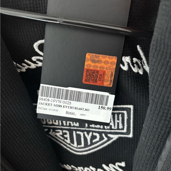 Harley-Davidson Women's Black and Orange Utility Jacket - Picture 2 of 5